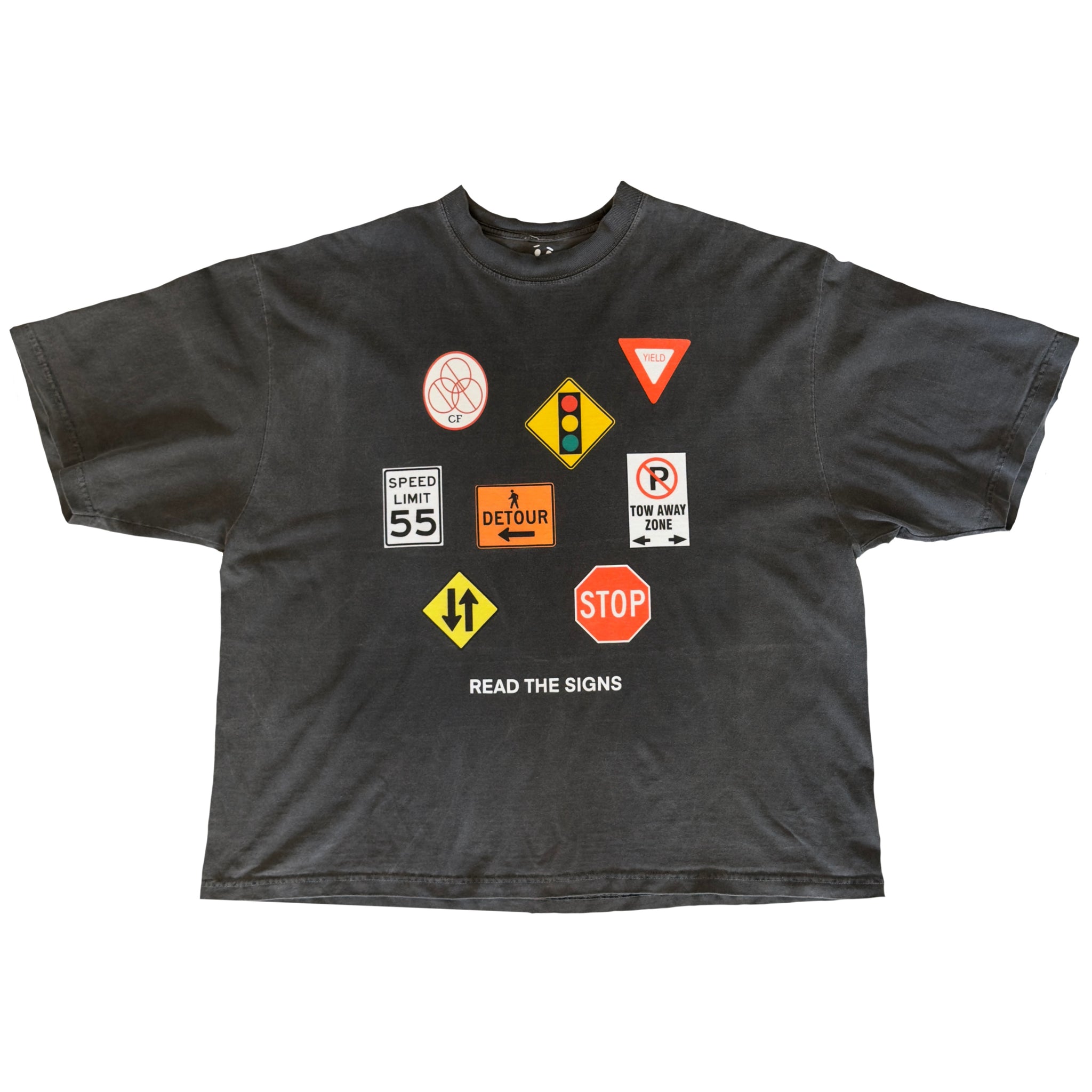 Dark Gray Signs Tee
