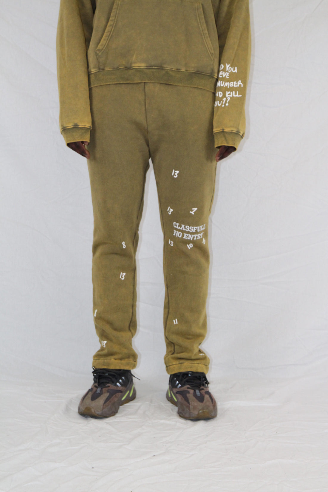 Olive Green Number$ Sweatpant